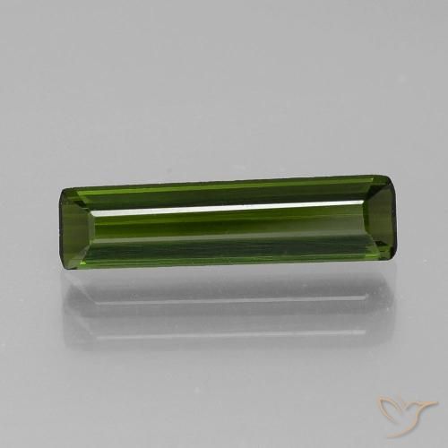 1.19ct Натуральный Травянисто-зелёный Турмалин, Изумрудная огранка, Чистота VVS