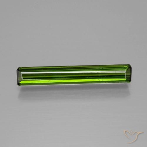 1.34ct Натуральный Землисто-зеленый Турмалин, Изумрудная огранка, Чистота VS