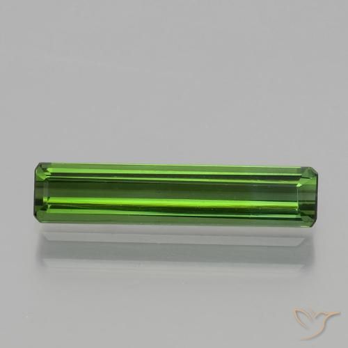 1.21ct Натуральный Травянисто-зелёный Турмалин, Изумрудная огранка, VVS-VS