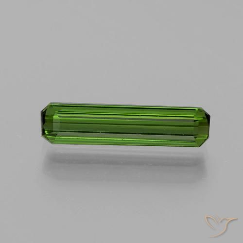 1.19ct Натуральный Средний зеленый Турмалин, Изумрудная огранка, VVS-VS