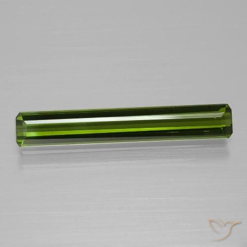 1.59ct Натуральный Темно-зеленый Турмалин, Изумрудная огранка, Чистота VS