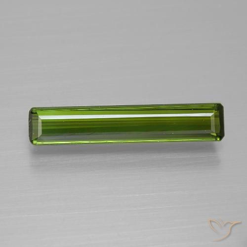 1.45ct Натуральный Темно-зеленый Турмалин, Изумрудная огранка, VVS-VS