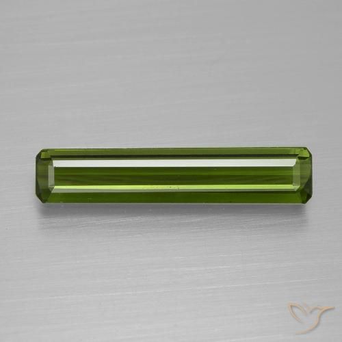 1.45ct Натуральный Землисто-зеленый Турмалин, Изумрудная огранка, VVS-VS