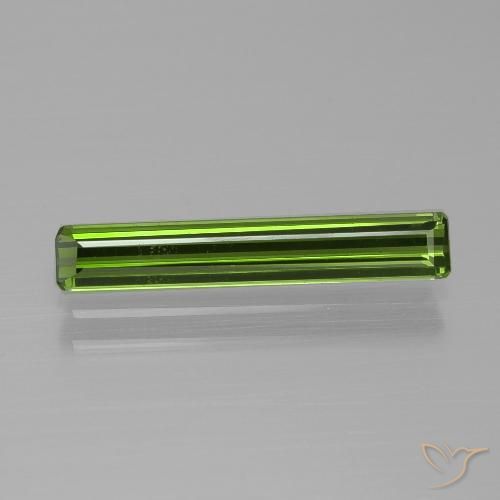 1.36ct Натуральный Травянисто-зелёный Турмалин, Изумрудная огранка, VVS-VS
