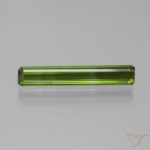 1.73ct Натуральный Травянисто-зелёный Турмалин, Изумрудная огранка, VVS-VS