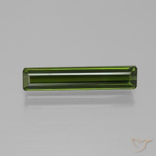 1.88ct Натуральный Травянисто-зелёный Турмалин, Изумрудная огранка, VVS-VS