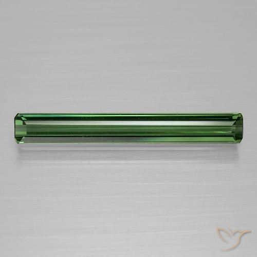 1.29ct Натуральный Средний зеленый Турмалин, Изумрудная огранка, VVS-VS