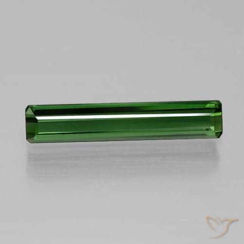 1.56ct Натуральный Темно-зеленый Турмалин, Изумрудная огранка, VVS-VS