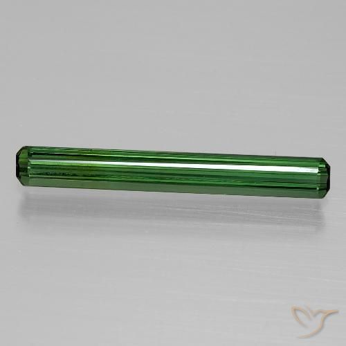 1.37ct Натуральный Темно-зеленый Турмалин, Изумрудная огранка, VVS-VS
