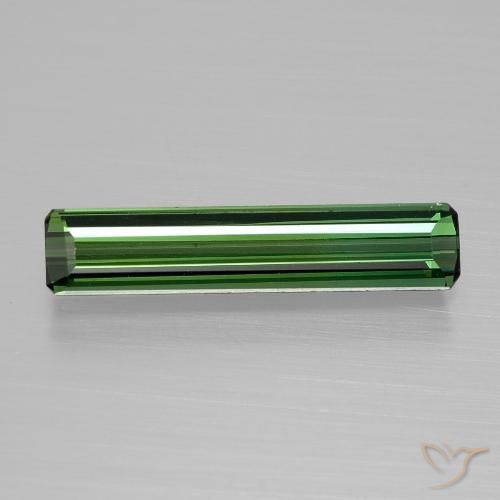 1.35ct Натуральный Средний зеленый Турмалин, Изумрудная огранка, VVS-VS