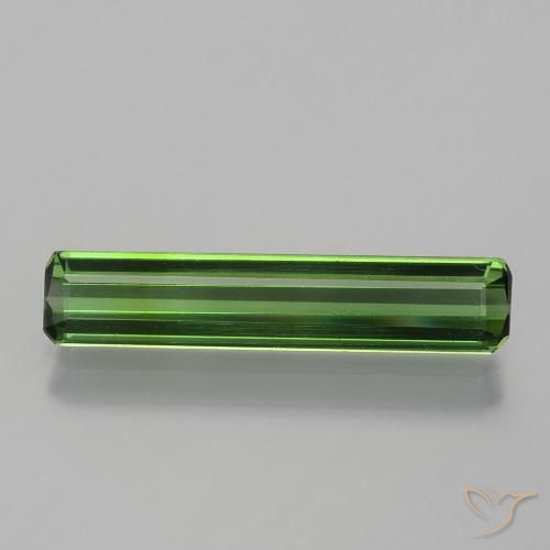 1.36ct Натуральный Темно-зеленый Турмалин, Изумрудная огранка, VVS-VS