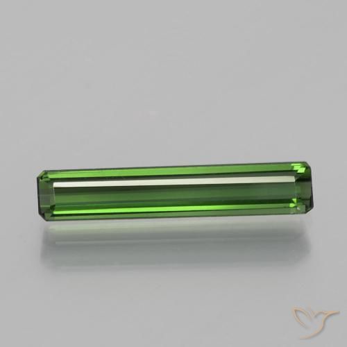 1.37ct Натуральный Землисто-зеленый Турмалин, Изумрудная огранка, Чистота VS