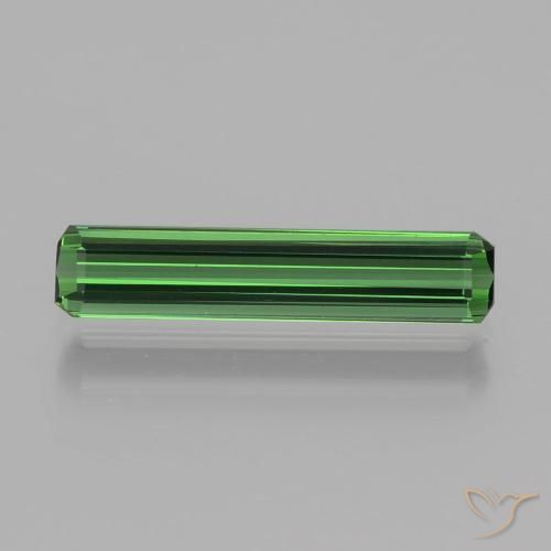 1.30ct Натуральный Темно-зеленый Турмалин, Изумрудная огранка, Чистота VVS