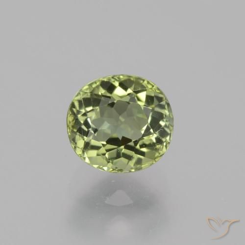 0.90ct Натуральный Светло-зеленый Турмалин, Овал, Чистота VVS