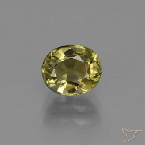 1.03ct Натуральный Коричневато-зеленый Турмалин, Овал, Чистота VS