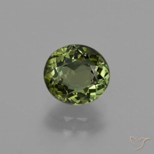 1.26ct Натуральный Темно-зеленый Турмалин, Овал, VVS-VS
