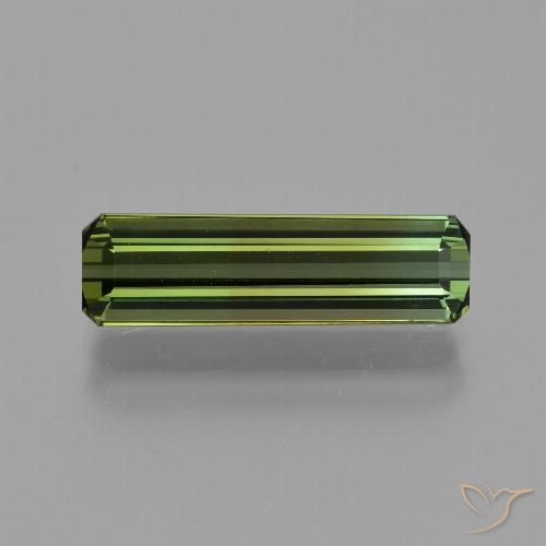 2.70ct Натуральный Темно-зеленый Турмалин, Изумрудная огранка, VVS-VS