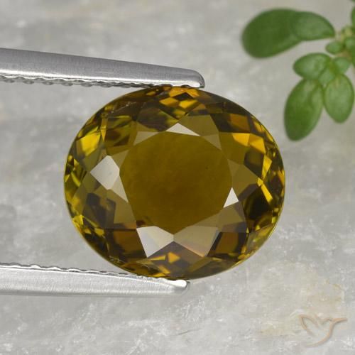 2.72ct Натуральный Золотисто-коричневый Турмалин, Овал, Чистота VVS