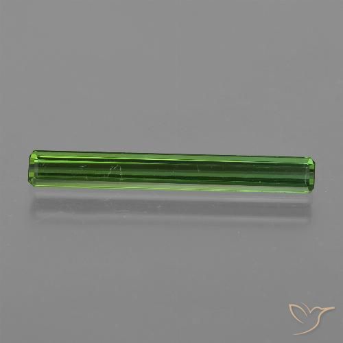 1.50ct Натуральный Средний зеленый Турмалин, Изумрудная огранка, VVS-VS