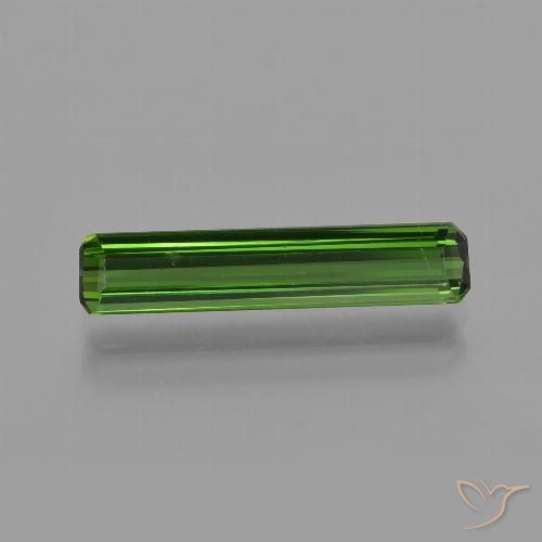 1.59ct Натуральный Темно-зеленый Турмалин, Изумрудная огранка, Чистота VS
