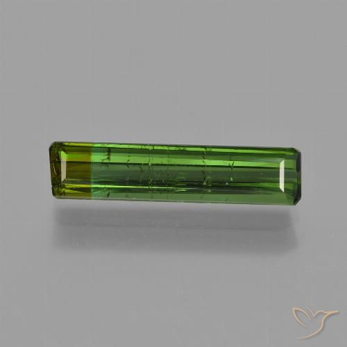 1.52ct Натуральный Землисто-зеленый Турмалин, Изумрудная огранка, VS-SI
