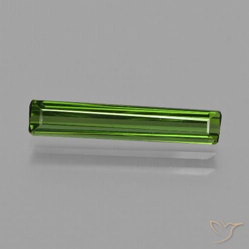 1.53ct Натуральный Травянисто-зелёный Турмалин, Изумрудная огранка, VVS-VS