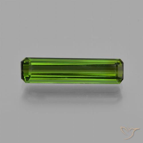 1.54ct Натуральный Травянисто-зелёный Турмалин, Изумрудная огранка, Чистота VS