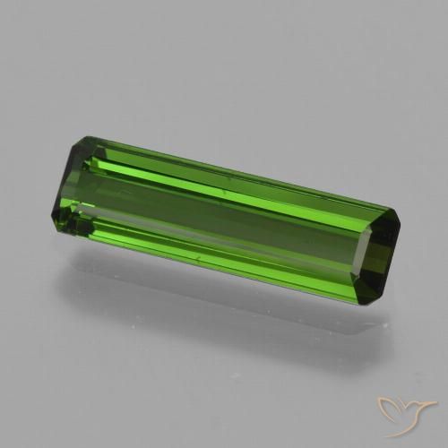1.12ct Натуральный Средний зеленый Турмалин, Изумрудная огранка, VVS-VS