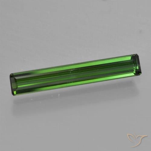1.08ct Натуральный Землисто-зеленый Турмалин, Изумрудная огранка, VVS-VS