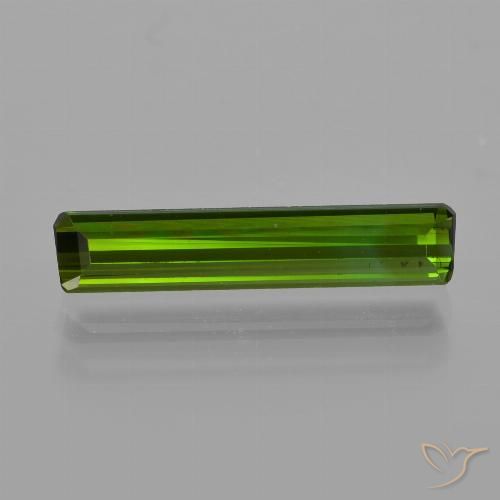 1.16ct Натуральный Травянисто-зелёный Турмалин, Изумрудная огранка, Чистота VS