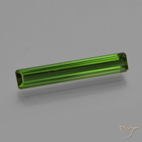 2.11ct Натуральный Темно-зеленый Турмалин, Изумрудная огранка, VVS-VS