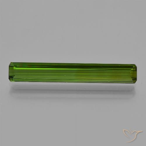 2.52ct Натуральный Темно-зеленый Турмалин, Изумрудная огранка, VVS-VS