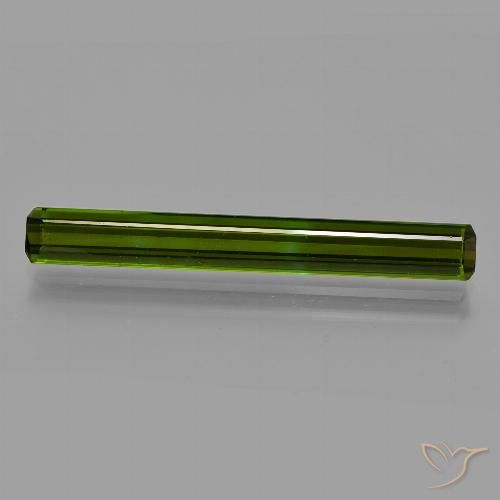 3.19ct Натуральный Темно-зеленый Турмалин, Изумрудная огранка, Чистота VS