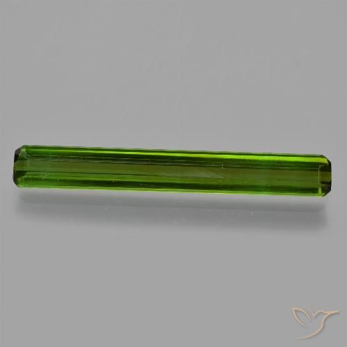 2.07ct Натуральный Травянисто-зелёный Турмалин, Изумрудная огранка, Чистота VS