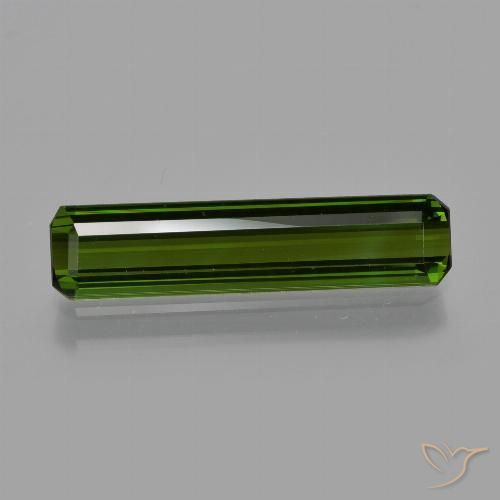 2.09ct Натуральный Темно-землисто-зеленый Турмалин, Изумрудная огранка, Чистота VS