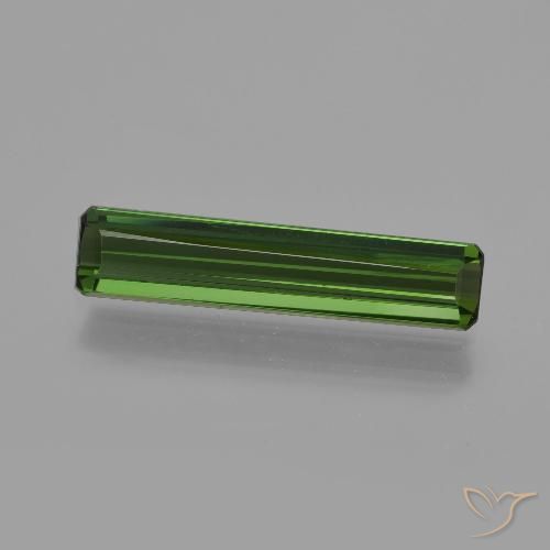 1.36ct Натуральный Темно-зеленый Турмалин, Изумрудная огранка, Чистота VS