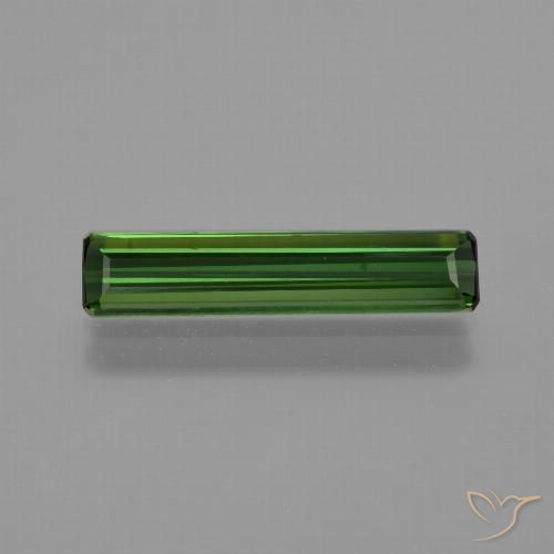 1.35ct Натуральный Травянисто-зелёный Турмалин, Изумрудная огранка, Чистота VS