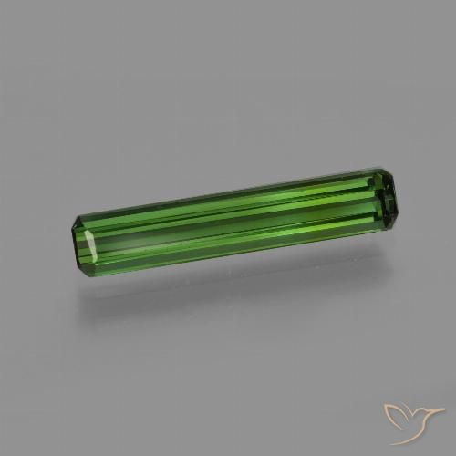 1.30ct Натуральный Темно-зеленый Турмалин, Изумрудная огранка, Чистота VS