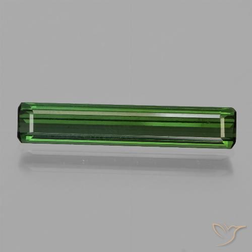 1.43ct Натуральный Средний зеленый Турмалин, Изумрудная огранка, VVS-VS