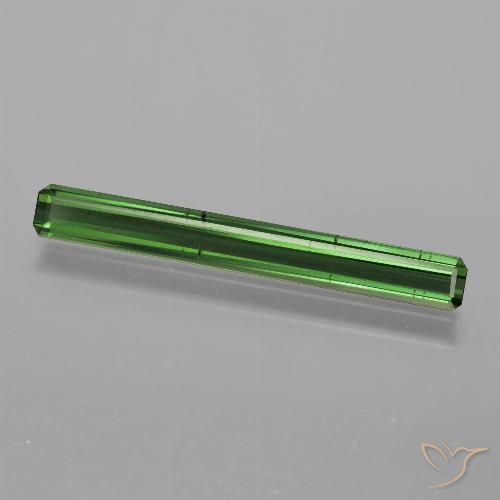 1.44ct Натуральный Средний зеленый Турмалин, Изумрудная огранка, VS-SI
