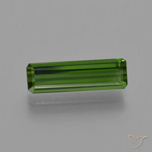 1.44ct Натуральный Землисто-зеленый Турмалин, Изумрудная огранка, VVS-VS