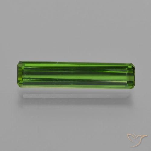 1.58ct Натуральный Темно-зеленый Турмалин, Изумрудная огранка, VVS-VS