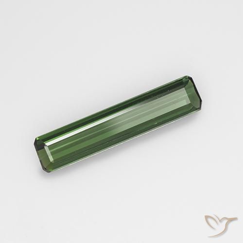 1.31ct Натуральный Средне-темно-зеленый Турмалин, Изумрудная огранка, VVS-VS