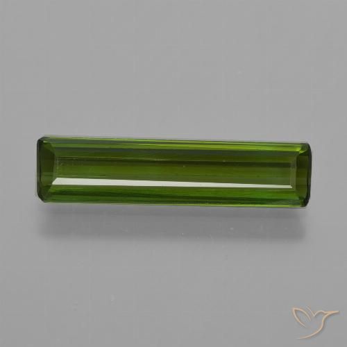 1.44ct Натуральный Темно-зеленый Турмалин, Изумрудная огранка, Чистота VS