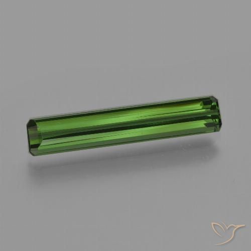 1.51ct Натуральный Темно-зеленый Турмалин, Изумрудная огранка, VVS-VS