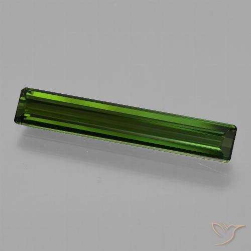 1.91ct Натуральный Темно-зеленый Турмалин, Изумрудная огранка, VVS-VS