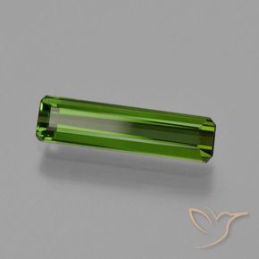 1.11 карата, натуральный Травянисто-зелёный Турмалин, Октагон / Изумрудная Огранка, VVS-VS