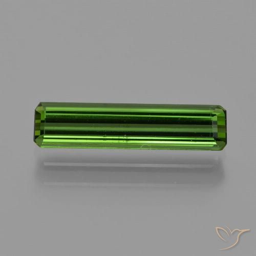 1.13ct Натуральный Темно-зеленый Турмалин, Изумрудная огранка, VVS-VS