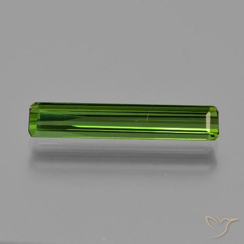 1.19ct Натуральный Травянисто-зелёный Турмалин, Изумрудная огранка, VVS-VS