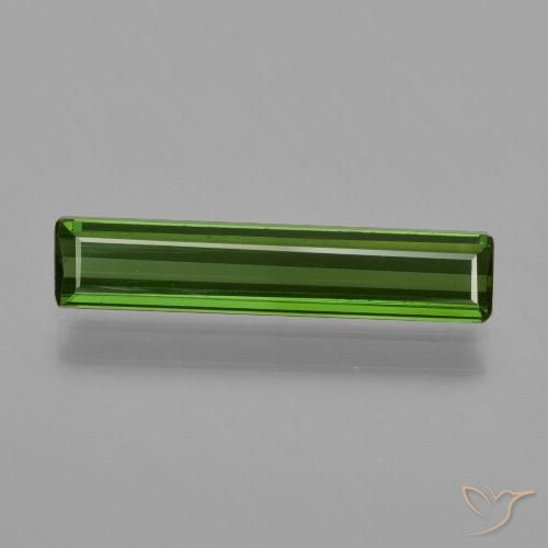 1.14ct Натуральный Травянисто-зелёный Турмалин, Изумрудная огранка, VVS-VS